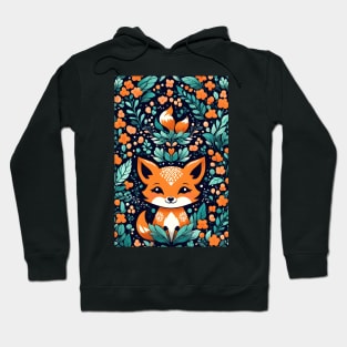 Kawaii fox pattern art Hoodie